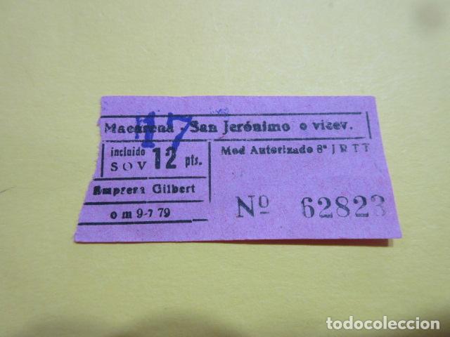 Collectionnisme Billets de transport: BILLETE EMPRESA GILBERT SEVILLA MACARENA SAN JERONIMO COLOR ROSA