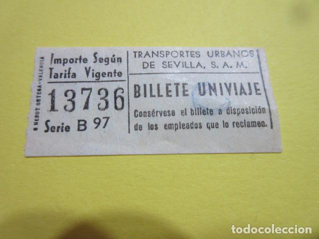 Collectionnisme Billets de transport: BILLETE TRANSPORTE URBANOS SEVILLA BILLETE UNIVIAJE