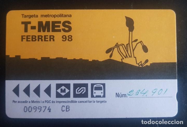 Collectionnisme Billets de transport: Billetes de Transporte T-MES a&ntilde;o 1998. Febrer