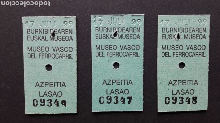 Collectionnisme Billets de transport: 3 billetes de cart&oacute;n