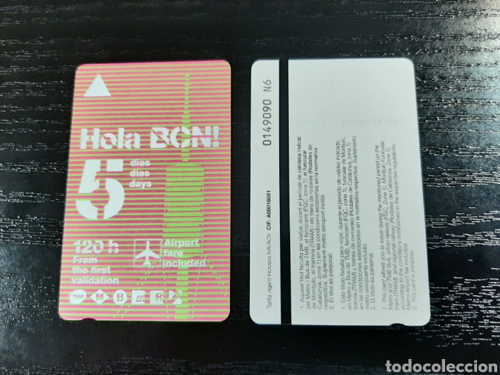 Coleccionismo Billetes de transporte: 1 TARJETA TRANSPORTE HOLA BCN 5 DIAS BARCELONA