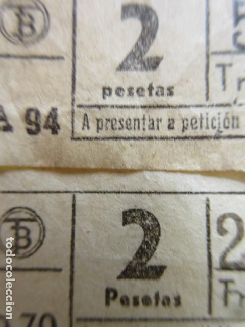 Collectionnisme Billets de transport: LOTE 2 BILLETES PRECIO p de pesetas en mayuscula y minucula