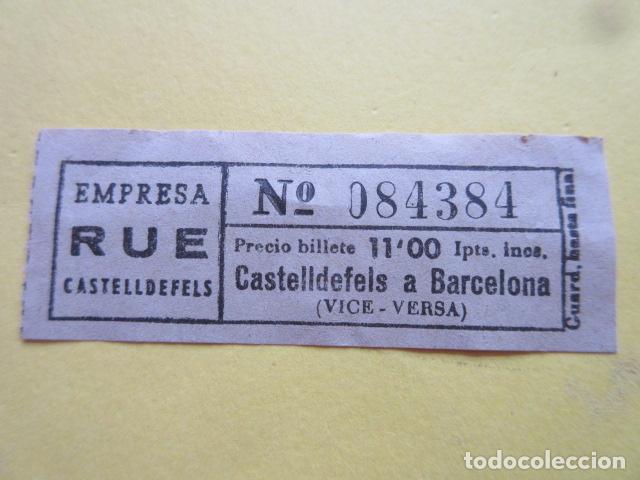 Collectionnisme Billets de transport: BILLETE EMPRESA RUE - --- VER TRAYECTOS EN LA FOTO