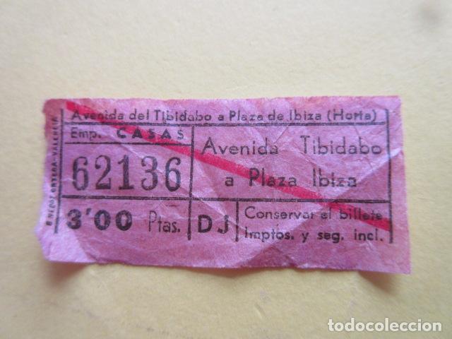 Collectionnisme Billets de transport: BILLETE AUTOBUSES EMPRESA CASAS - VER TRAYECTOS EN FOTO tibidabo