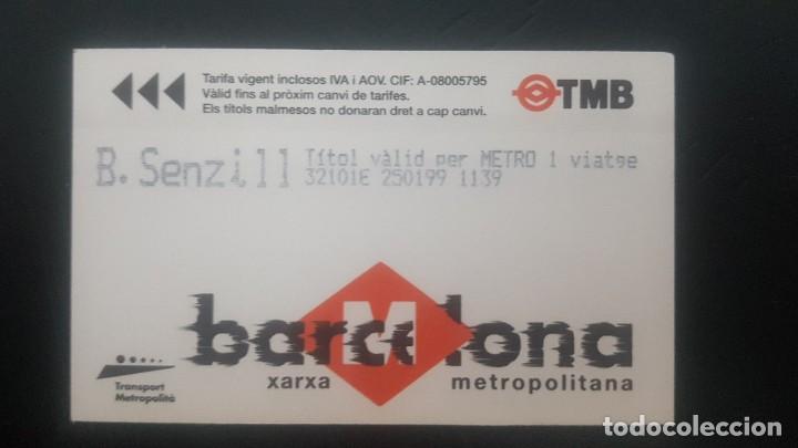 Collectionnisme Billets de transport: Billete de Transporte de la TMB de Barcelona