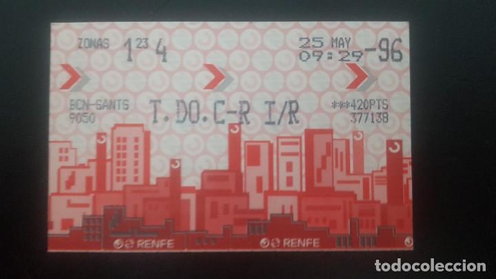 Collectionnisme Billets de transport: Billete de transporte Barcelona, a&ntilde;o 1996