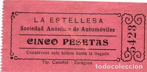 Collectionnisme Billets de transport: ANTIGUO BILLETE DE TRANSPORTES, LA ESTELLESA