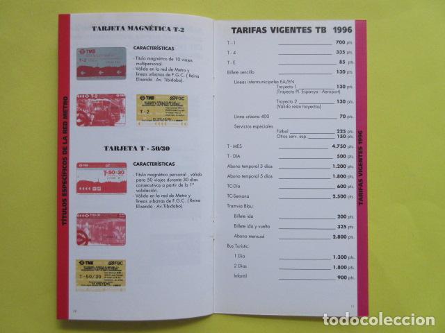 Collectionnisme Billets de transport: LIBRITO MANUAL DE TITULOS A&Ntilde;O 1996 CON TODOS LOS BILLETES Y TARJETAS USADOS EN LA EMPRESA