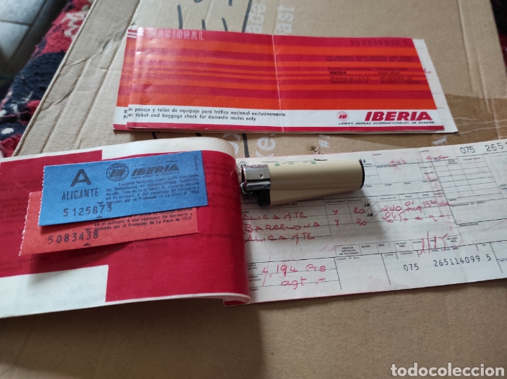 Colecionismos Bilhetes de Transporte: LOTE DE 2 BILLETES DE IBERIA ALICANTE BARCELONA