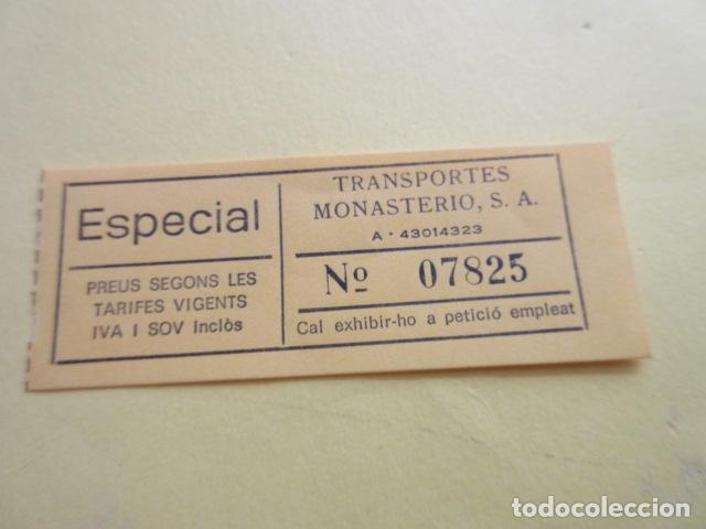 Collectionnisme Billets de transport: BILLETE TRANSPORTES MONASTERIO - COLOR AMARILLO ---- VENDRELL VILANOVA LA GELTRU VILAFRANCA PENEDES