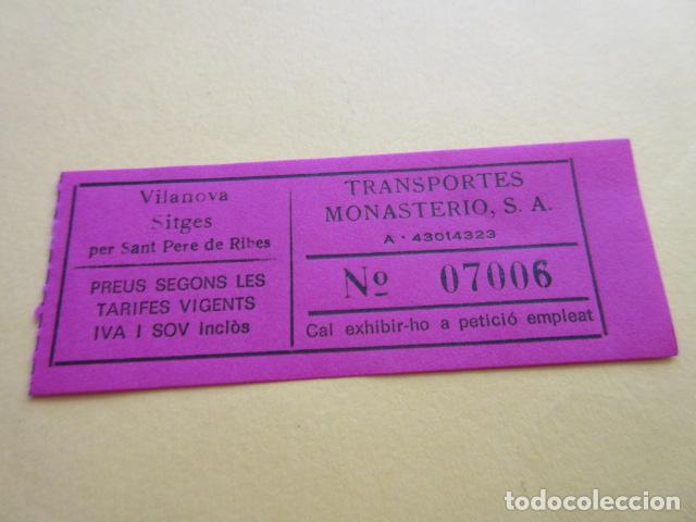 Collectionnisme Billets de transport: BILLETE TRANSPORTES MONASTERIO - COLOR ROSA FUERT---- VENDRELL VILANOVA LA GELTRU VILAFRANCA PENEDES