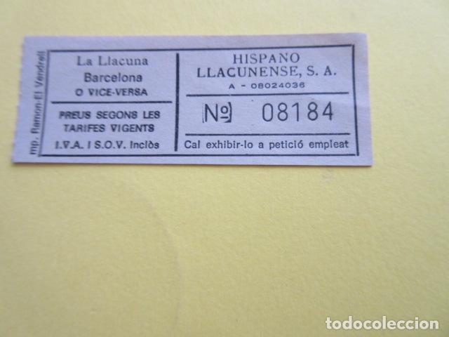Collectionnisme Billets de transport: BILLETE HISPANO LLACUNENSE ----- gelida sant quinti mediona LA LLACUNA SANT SADURNI PERE RIUDEVALLE