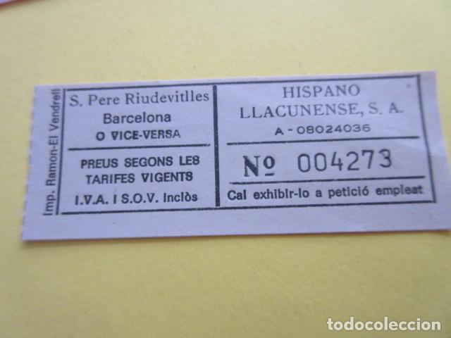Collectionnisme Billets de transport: BILLETE HISPANO LLACUNENSE ----- gelida sant quinti mediona LA LLACUNA SANT SADURNI PERE RIUDEVALLE