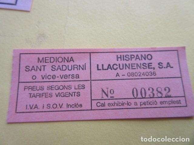 Collectionnisme Billets de transport: BILLETE HISPANO LLACUNENSE ----- gelida sant quinti mediona LA LLACUNA SANT SADURNI PERE RIUDEVALLE