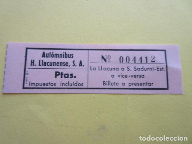 Collectionnisme Billets de transport: AUTOMNIBUS HISPANO LLACUNENSE --- gelida sant quinti mediona LA LLACUNA SANT SADURNI PERE RIUDEVALLE