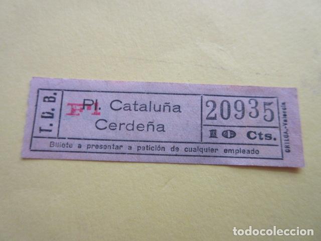 Collectionnisme Billets de transport: BILLETE TRANVIA TDB DE BARCELONAVER TRAYECTOS