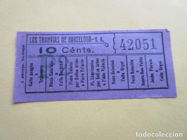 Collectionnisme Billets de transport: BILLETE TRANVIA LOS TRANVIAS DE BARCELONA VER TRAYECTOS