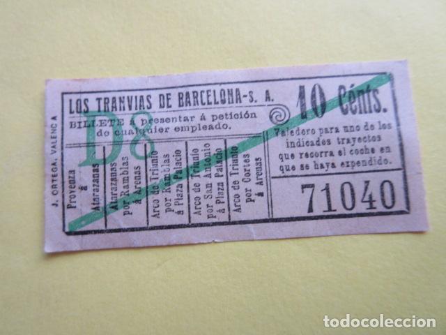 Collectionnisme Billets de transport: BILLETE TRANVIA LOS TRANVIAS DE BARCELONA VER TRAYECTOS