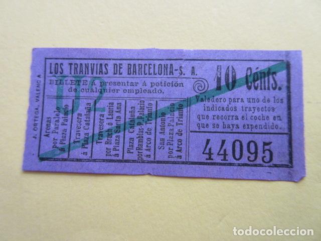 Collectionnisme Billets de transport: BILLETE TRANVIA LOS TRANVIAS DE BARCELONA VER TRAYECTOS