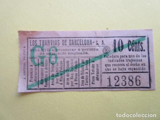 Collectionnisme Billets de transport: BILLETE TRANVIA LOS TRANVIAS DE BARCELONA VER TRAYECTOS