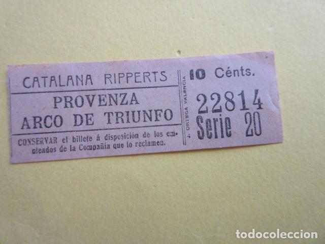 Collectionnisme Billets de transport: BILLETE CATALANA RIPPERTS DE BARCELONA VER TRAYECTOS