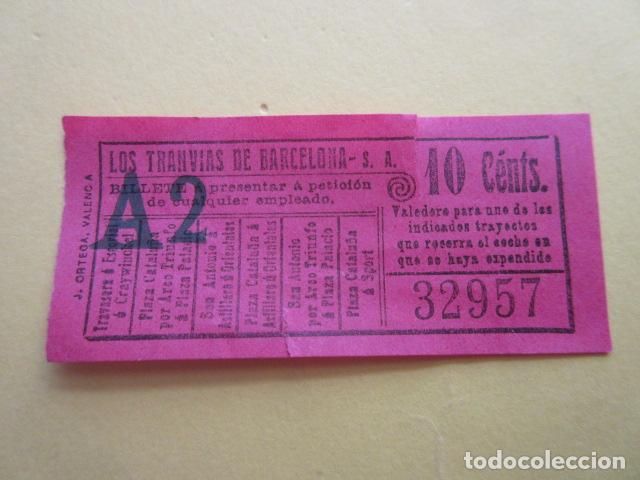 Collectionnisme Billets de transport: BILLETE LOS TRANVIAS DE BARCELONA VER TRAYECTOS