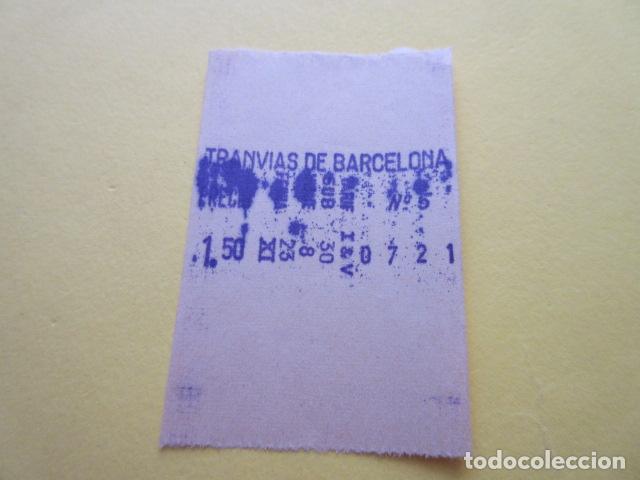 Collectionnisme Billets de transport: BILLETE TRANVIAS DE BARCELONA VER TRAYECTOS