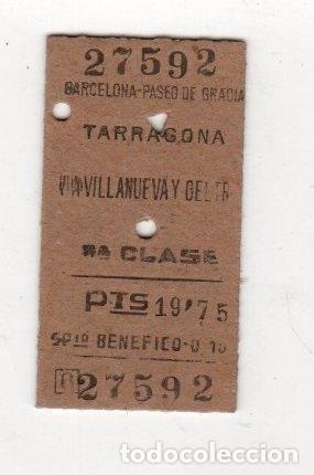 Collectionnisme Billets de transport: BILLETE TREN TARRAGONA 3&ordf; CLASE
