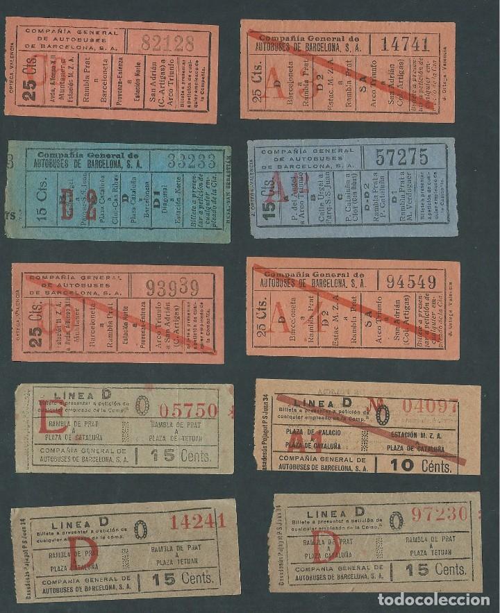 Collectionnisme Billets de transport: lote billetes transporte barcelonaautobus varios alguno capicua