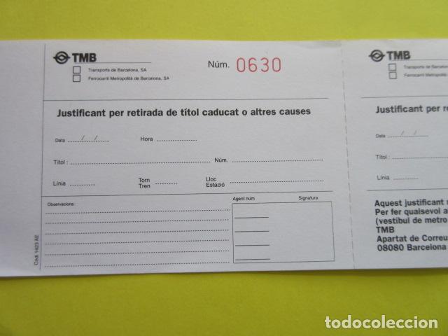 Collectionnisme Billets de transport: INTERVENCION EN RUTA INSPECTORES - RETIRADA TITULO BILLETE TARJETA CADUCADO U OTRAS CAUSAS BARCELONA