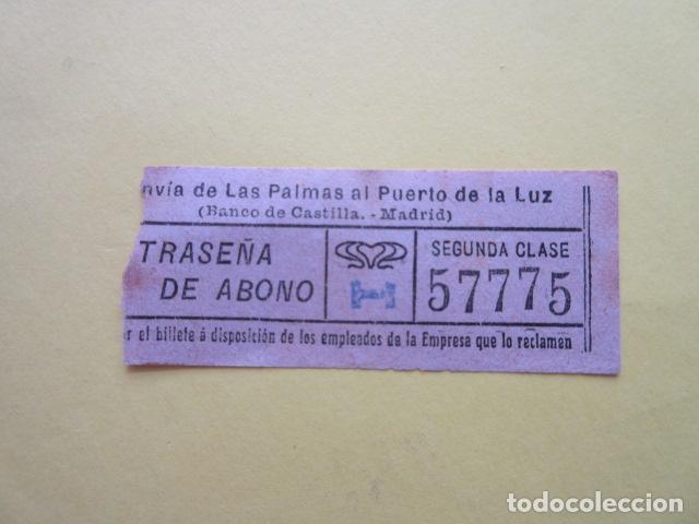 Collectables Transport Tickets: MUY ANTIGUO CAPICUA 57775 TRANVIA DE LAS PALMAS AL PUERTO DE LA LUZ BANCO CASTILLA MADRID CANARIAS