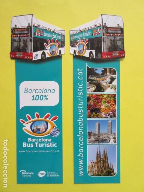Collectionnisme Billets de transport: MARCAPAGINAS PUNTO LIBRO AUTOBUS TURISTICO DE BARCELONA - COLECCION TRANSPORTE