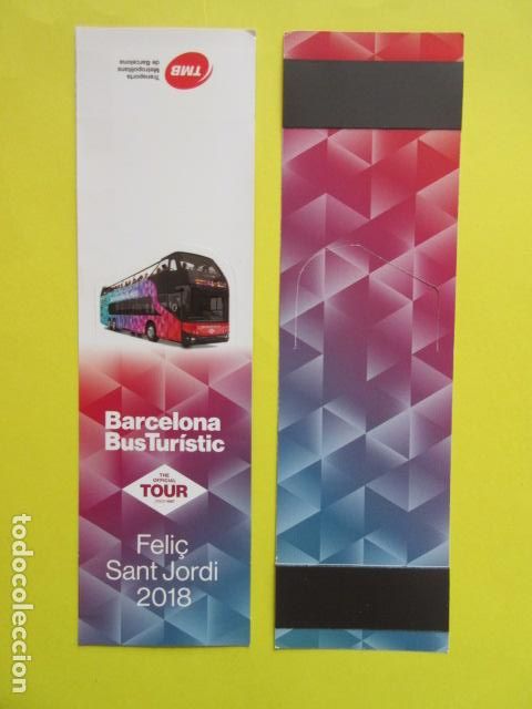 Collectionnisme Billets de transport: MARCAPAGINAS PUNTO LIBRO AUTOBUS TURISTICO DE BARCELONA CON IMAN - COLECCION TRANSPORTE