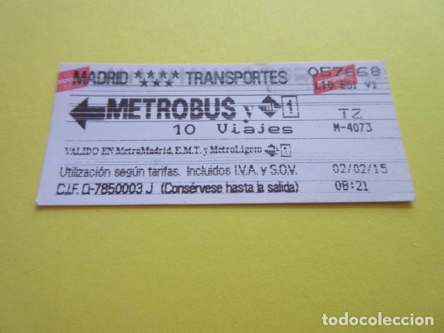 Collectables Transport Tickets: BILLETE METRO MADRID METROBUS