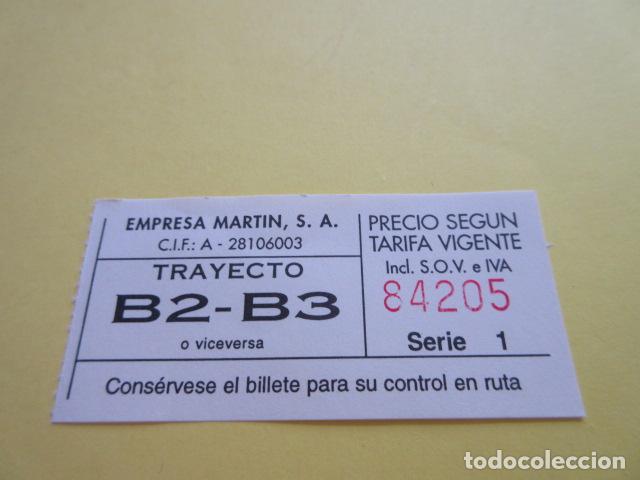Collectables Transport Tickets: BILLETE EMPRESA MARTIN MADRID - DIFERENTES - VER TRAYECTOS EN FOTOS