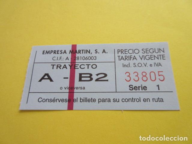 Collectables Transport Tickets: BILLETE EMPRESA MARTIN MADRID - DIFERENTES - VER TRAYECTOS EN FOTOS