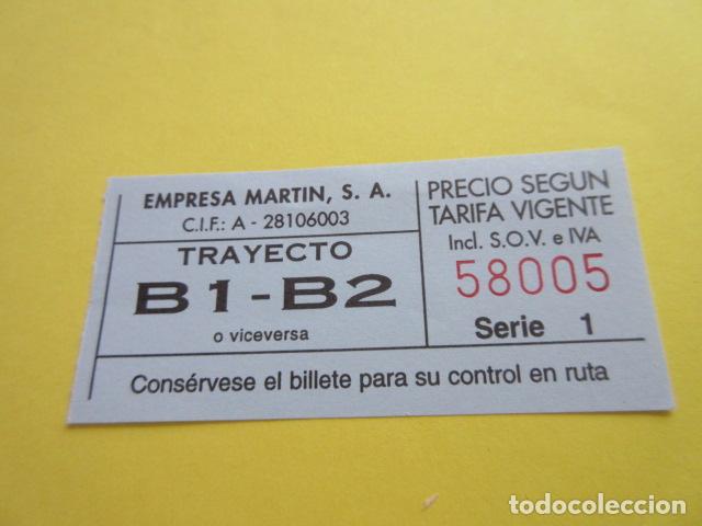 Collectables Transport Tickets: BILLETE EMPRESA MARTIN MADRID - DIFERENTES - VER TRAYECTOS EN FOTOS