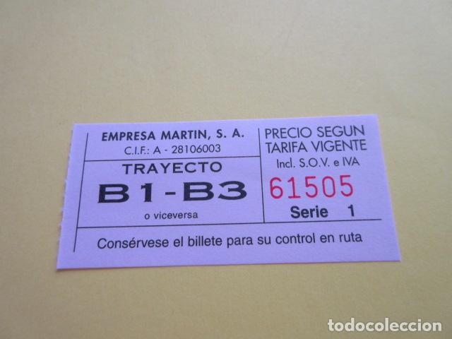Collectables Transport Tickets: BILLETE EMPRESA MARTIN MADRID - DIFERENTES - VER TRAYECTOS EN FOTOS