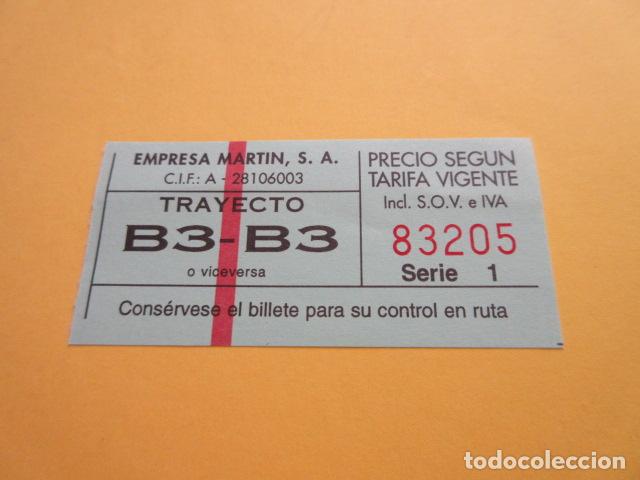 Collectables Transport Tickets: BILLETE EMPRESA MARTIN MADRID - DIFERENTES - VER TRAYECTOS EN FOTOS