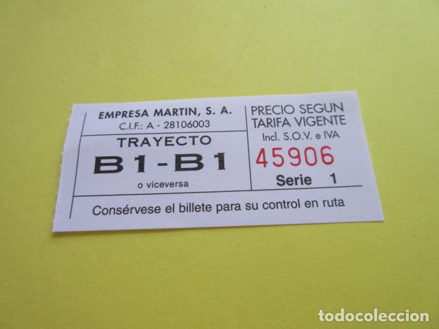 Collectables Transport Tickets: BILLETE EMPRESA MARTIN MADRID - DIFERENTES - VER TRAYECTOS EN FOTOS