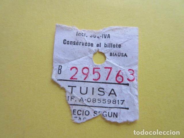 Collectables Transport Tickets: BILLETE AUTOBUS TUISA