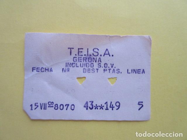 Collectables Transport Tickets: BILLETE AUTOBUS T.E.I.S.A