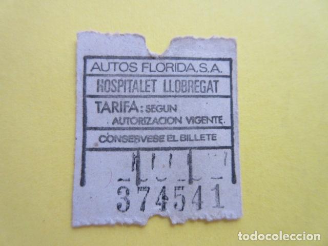 Collectionnisme Billets de transport: BILLETE AUTOBUS FLORIDA HOSPITALET