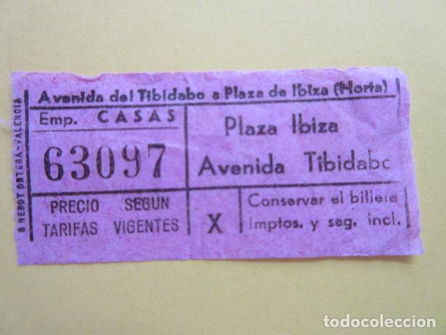Collectables Transport Tickets: BILLETE AUTOBUS CASAS TIBIDABO