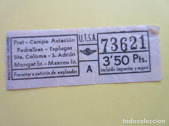 Collectables Transport Tickets: BILLETE URBAS URBANIZACIONES Y TRANSPORTES - VER TRAYECTOS BUSCAS MAS BILLETES LEE INTERIOR