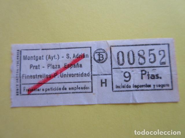 Collectables Transport Tickets: BILLETE TB TRANVIAS BARCELONA - VER TRAYECTOS BUSCAS MAS BILLETES LEE INTERIOR