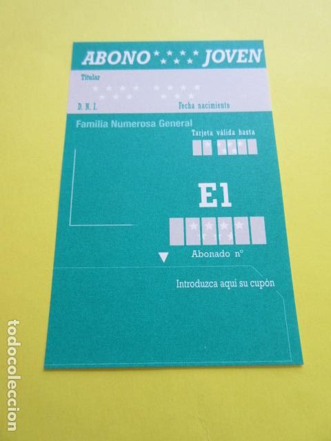 Sammeln von Fahrkarten: TARJETA ABONO TRASNPORTE EMT METRO MADRID