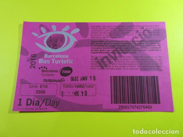 Collectables Transport Tickets: BILLETE AUTOBUS TURISTICO DE BARCELONA - 1 DIA 2016 INVITACION