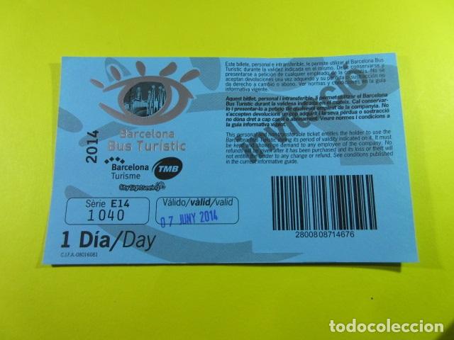 Colecionismos Bilhetes de Transporte: BILLETE AUTOBUS TURISTICO DE BARCELONA - 1 DIA 2014 INVITACION