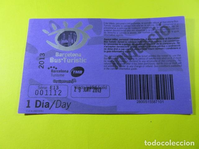 Collectables Transport Tickets: BILLETE AUTOBUS TURISTICO DE BARCELONA - 1 DIA 2013 INVITACION